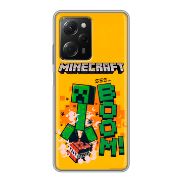 Силиконовый чехол на Xiaomi Poco X5 Pro с принтом Майнкрафт Minecraft Силиконовый чехол на Xiaomi Poco X5 Pro с принтом Майнкрафт Minecraft