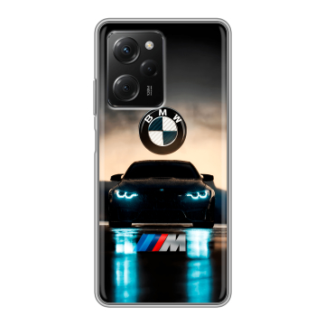 Силиконовый чехол на Xiaomi Poco X5 Pro с принтом БМВ BMW Силиконовый чехол на Xiaomi Poco X5 Pro с принтом БМВ BMW