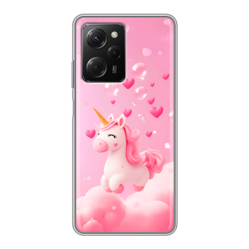 Силиконовый чехол на Xiaomi Poco X5 Pro с принтом Единорог Силиконовый чехол на Xiaomi Poco X5 Pro с принтом Единорог