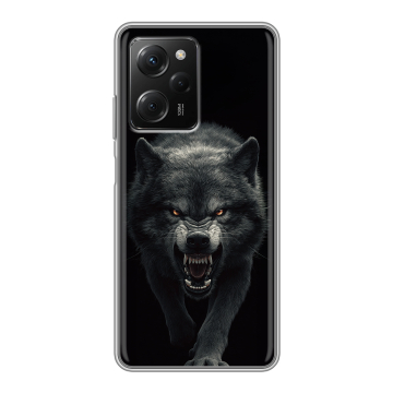 Силиконовый чехол на Xiaomi Poco X5 Pro с принтом Волк