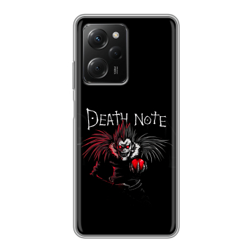 Силиконовый чехол на Xiaomi Poco X5 Pro с принтом Death note Тетрадь смерти
