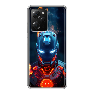 Силиконовый чехол на Xiaomi Poco X5 Pro с принтом IronMan Железный человек