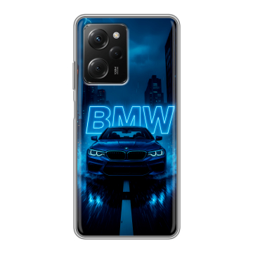 Силиконовый чехол на Xiaomi Poco X5 Pro с принтом BMW БМВ Силиконовый чехол на Xiaomi Poco X5 Pro с принтом BMW БМВ