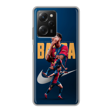 Силиконовый чехол на Xiaomi Poco X5 Pro с принтом Барселона Barca Yamal 