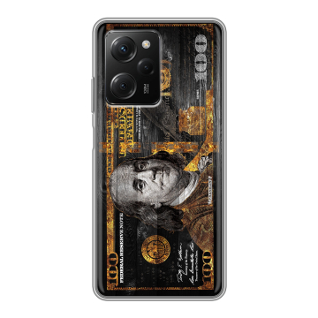 Силиконовый чехол на Xiaomi Poco X5 Pro с принтом Доллар деньги Силиконовый чехол на Xiaomi Poco X5 Pro с принтом Доллар деньги