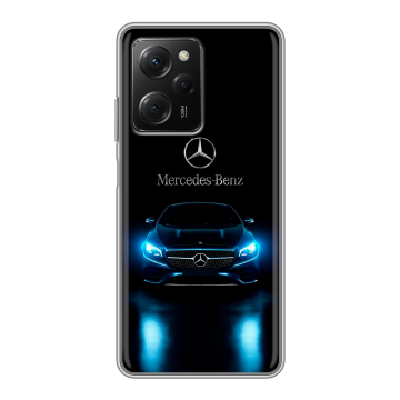 Силиконовый чехол на Xiaomi Poco X5 Pro с принтом Mercedes Мерседес Силиконовый чехол на Xiaomi Poco X5 Pro с принтом Mercedes Мерседес