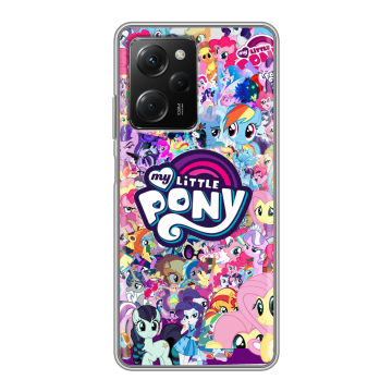 Силиконовый чехол на Xiaomi Poco X5 Pro с принтом My little pony Дружба чудо