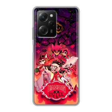 Силиконовый чехол на Xiaomi Poco X5 Pro с принтом Hazbin Hotel Отель Хазбин