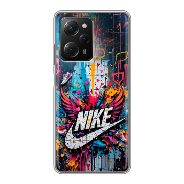 Силиконовый чехол на Xiaomi Poco X5 Pro с принтом Nike Найк