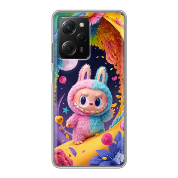Силиконовый чехол на Xiaomi Poco X5 Pro с принтом Labubu Лабубу