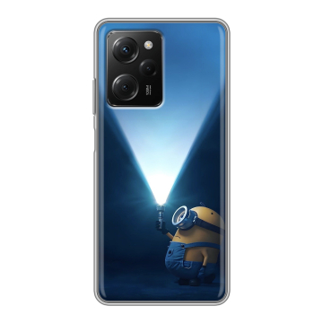 Силиконовый чехол на Xiaomi Poco X5 Pro с принтом Миньоны