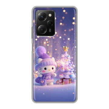 Силиконовый чехол на Xiaomi Poco X5 Pro с принтом Новый год Силиконовый чехол на Xiaomi Poco X5 Pro с принтом Новый год