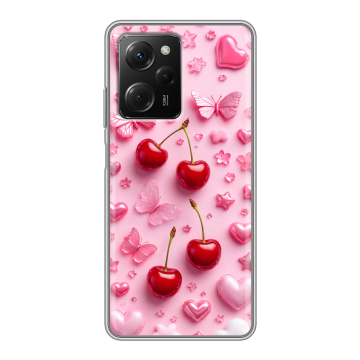 Силиконовый чехол на Xiaomi Poco X5 Pro с принтом для девочек