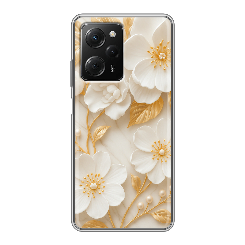 Силиконовый чехол на Xiaomi Poco X5 Pro с принтом Цветы Силиконовый чехол на Xiaomi Poco X5 Pro с принтом Цветы