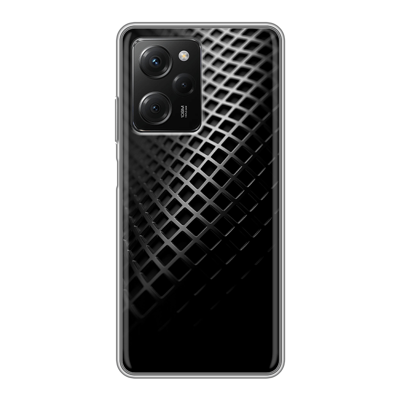 Силиконовый противоударный чехол на Xiaomi Poco X5 Pro с принтом Текстура металла Силиконовый противоударный чехол на Xiaomi Poco X5 Pro с принтом Текстура металла