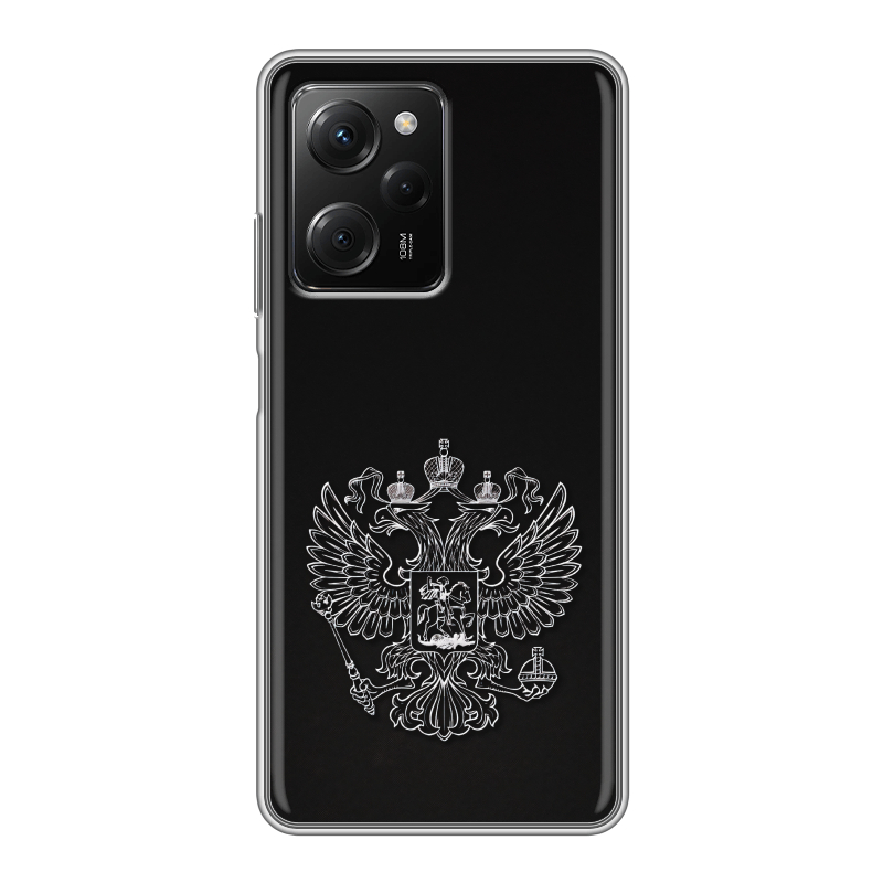 Силиконовый чехол на Xiaomi Poco X5 Pro с принтом Герб России Силиконовый чехол на Xiaomi Poco X5 Pro с принтом Герб России