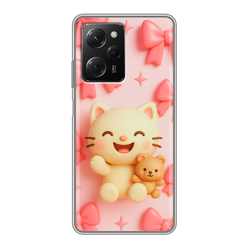 Силиконовый противоударный чехол на Xiaomi Poco X5 Pro с принтом для девочек Силиконовый противоударный чехол на Xiaomi Poco X5 Pro с принтом для девочек
