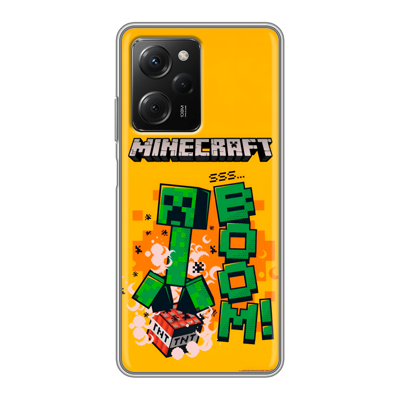 Силиконовый чехол на Xiaomi Poco X5 Pro с принтом Майнкрафт Minecraft Силиконовый чехол на Xiaomi Poco X5 Pro с принтом Майнкрафт Minecraft