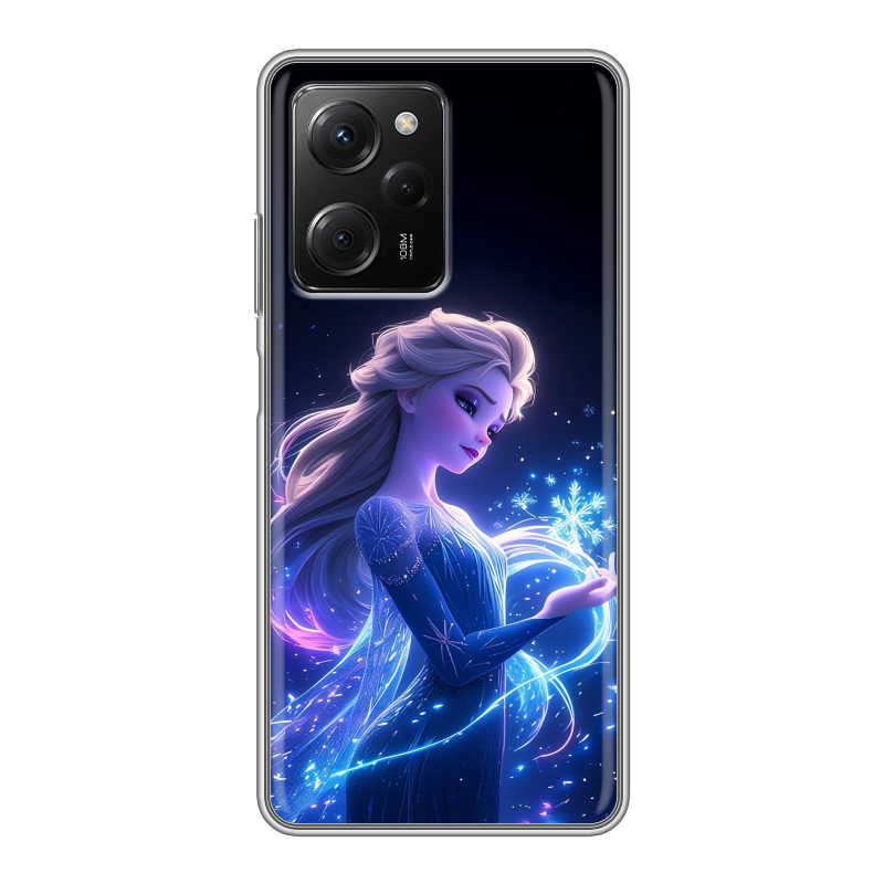 Силиконовый чехол на Xiaomi Poco X5 Pro с принтом Холодное сердце Frozen Силиконовый чехол на Xiaomi Poco X5 Pro с принтом Холодное сердце Frozen