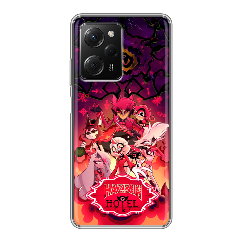 Силиконовый чехол на Xiaomi Poco X5 Pro с принтом Hazbin Hotel Отель Хазбин Силиконовый чехол на Xiaomi Poco X5 Pro с принтом Hazbin Hotel Отель Хазбин