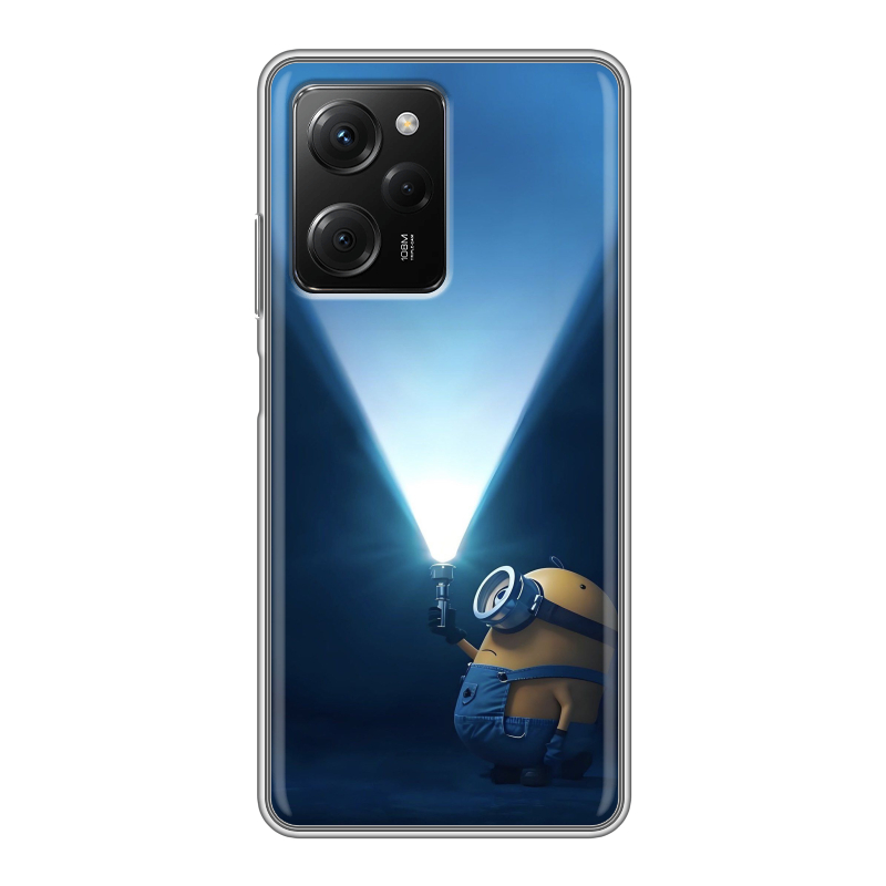 Силиконовый чехол на Xiaomi Poco X5 Pro с принтом Миньоны Силиконовый чехол на Xiaomi Poco X5 Pro с принтом Миньоны