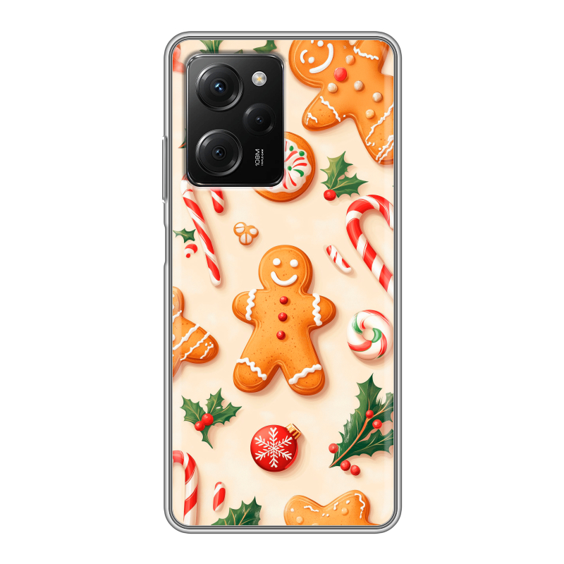 Силиконовый чехол на Xiaomi Poco X5 Pro с принтом Новый год Силиконовый чехол на Xiaomi Poco X5 Pro с принтом Новый год