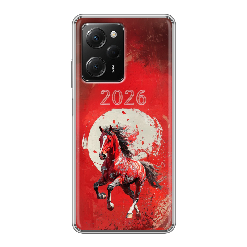 Силиконовый противоударный чехол на Xiaomi Poco X5 Pro с принтом Новый год Силиконовый противоударный чехол на Xiaomi Poco X5 Pro с принтом Новый год