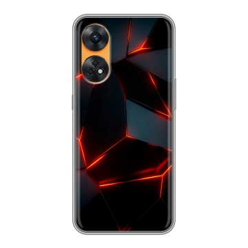 Силиконовый чехол на OPPO Reno8 T с принтом Яркие абстракции