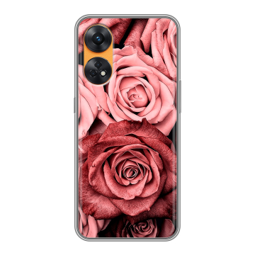Силиконовый чехол на OPPO Reno8 T с принтом Цветы розы