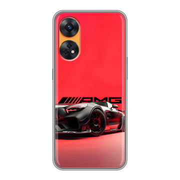Силиконовый чехол на OPPO Reno8 T с принтом Мерседес Mercedes AMG