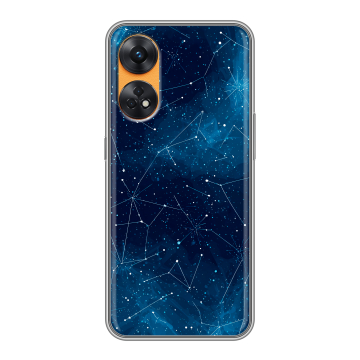 Силиконовый чехол на OPPO Reno8 T с принтом Космос звезды