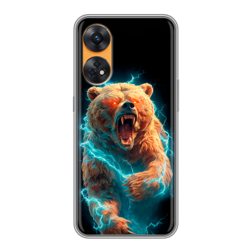 Силиконовый чехол на OPPO Reno8 T с принтом Медведь