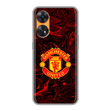 Силиконовый чехол на OPPO Reno8 T с принтом Manchester United