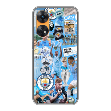 Силиконовый чехол на OPPO Reno8 T с принтом Man City Манчестер Сити