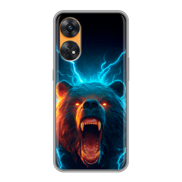 Силиконовый чехол на OPPO Reno8 T с принтом Медведь