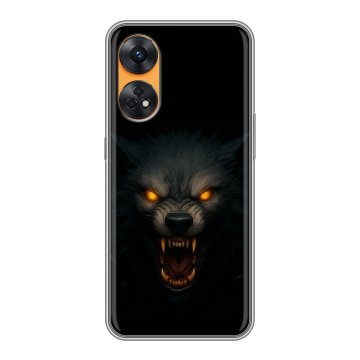 Силиконовый чехол на OPPO Reno8 T с принтом Волк