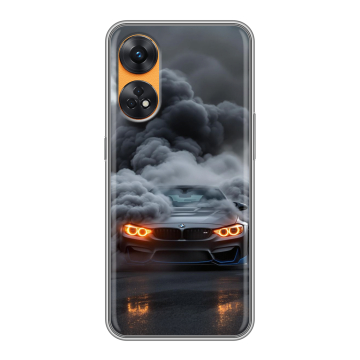 Силиконовый чехол на OPPO Reno8 T с принтом BMW БМВ Силиконовый чехол на OPPO Reno8 T с принтом BMW БМВ