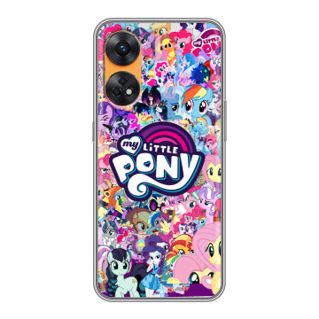 Силиконовый чехол на OPPO Reno8 T с принтом My little pony Дружба чудо