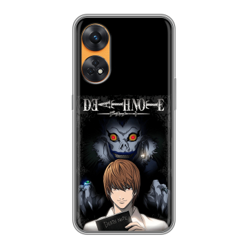 Силиконовый чехол на OPPO Reno8 T с принтом Death note Тетрадь смерти