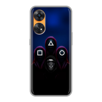 Силиконовый чехол на OPPO Reno8 T с принтом Игра Кальмара Силиконовый чехол на OPPO Reno8 T с принтом Игра Кальмара