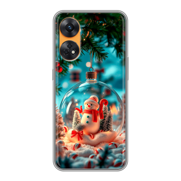 Силиконовый чехол на OPPO Reno8 T с принтом Новый год Силиконовый чехол на OPPO Reno8 T с принтом Новый год