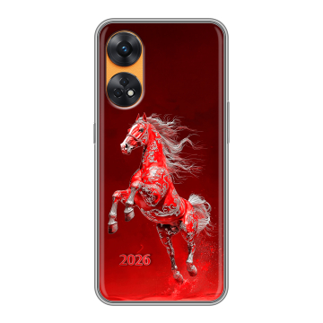 Силиконовый чехол на OPPO Reno8 T с принтом Новый год Силиконовый чехол на OPPO Reno8 T с принтом Новый год