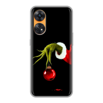 Силиконовый чехол на OPPO Reno8 T с принтом Новый год Гринч Силиконовый чехол на OPPO Reno8 T с принтом Новый год Гринч