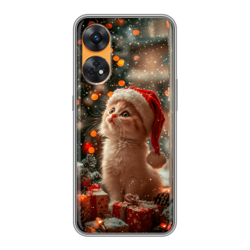 Силиконовый чехол на OPPO Reno8 T с принтом Новый год