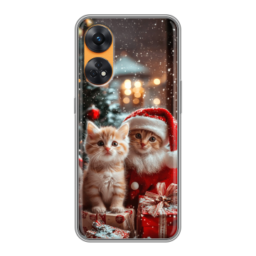 Силиконовый чехол на OPPO Reno8 T с принтом Новый год