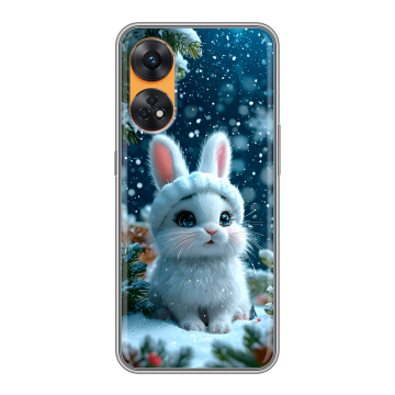Силиконовый чехол на OPPO Reno8 T с принтом Новый год