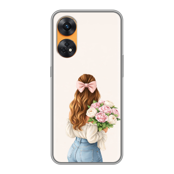 Силиконовый чехол на OPPO Reno8 T с принтом женский Силиконовый чехол на OPPO Reno8 T с принтом женский