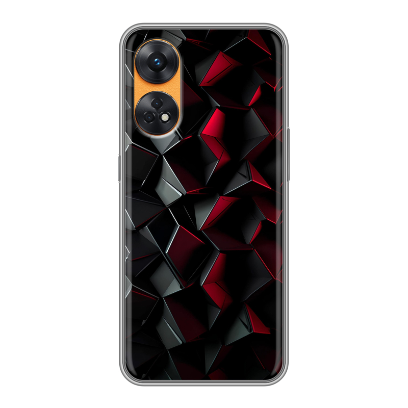 Силиконовый противоударный чехол на OPPO Reno8 T с принтом Абстракция Силиконовый противоударный чехол на OPPO Reno8 T с принтом Абстракция