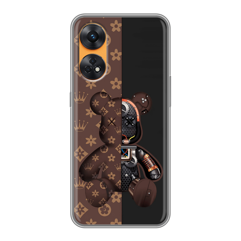 Силиконовый чехол на OPPO Reno8 T с принтом Луи робот Силиконовый чехол на OPPO Reno8 T с принтом Луи робот