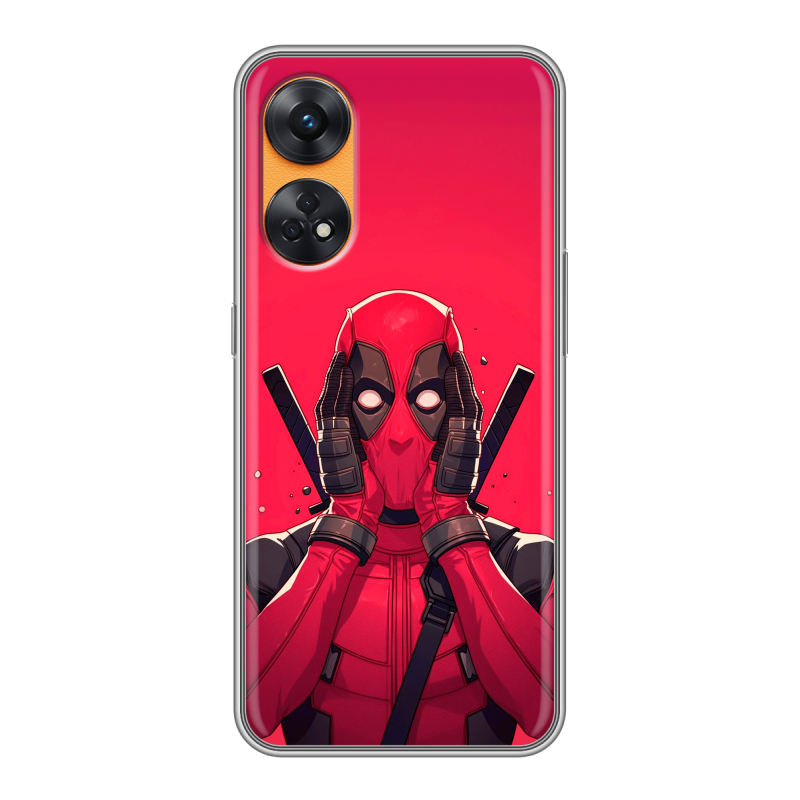 Силиконовый чехол на OPPO Reno8 T с принтом Дедпул Deadpool Силиконовый чехол на OPPO Reno8 T с принтом Дедпул Deadpool